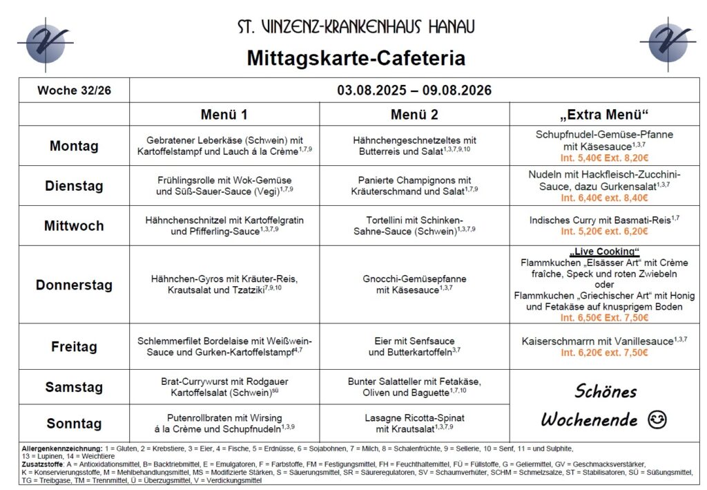 Speiseplan 26 KW 32