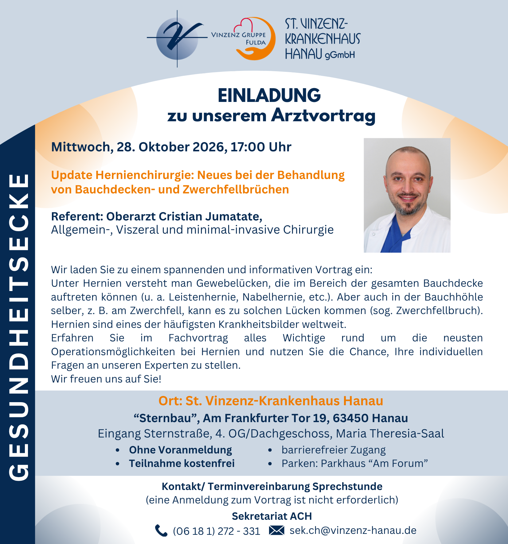 Einladung zu unserem Arztvortrag